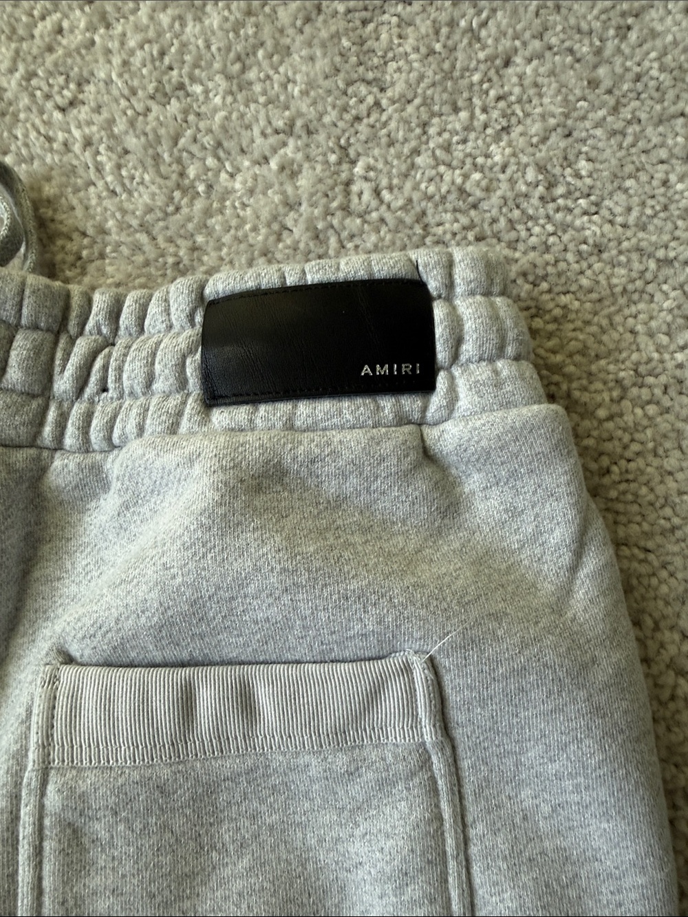 AMIRI Light Gray Kids Jogger Sweatpants with AM Logo